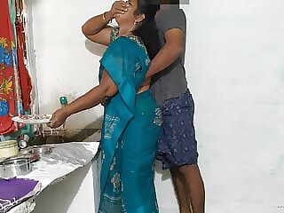 Aunty was cleaning the..