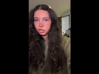 Brunette Curly Girl Teasing